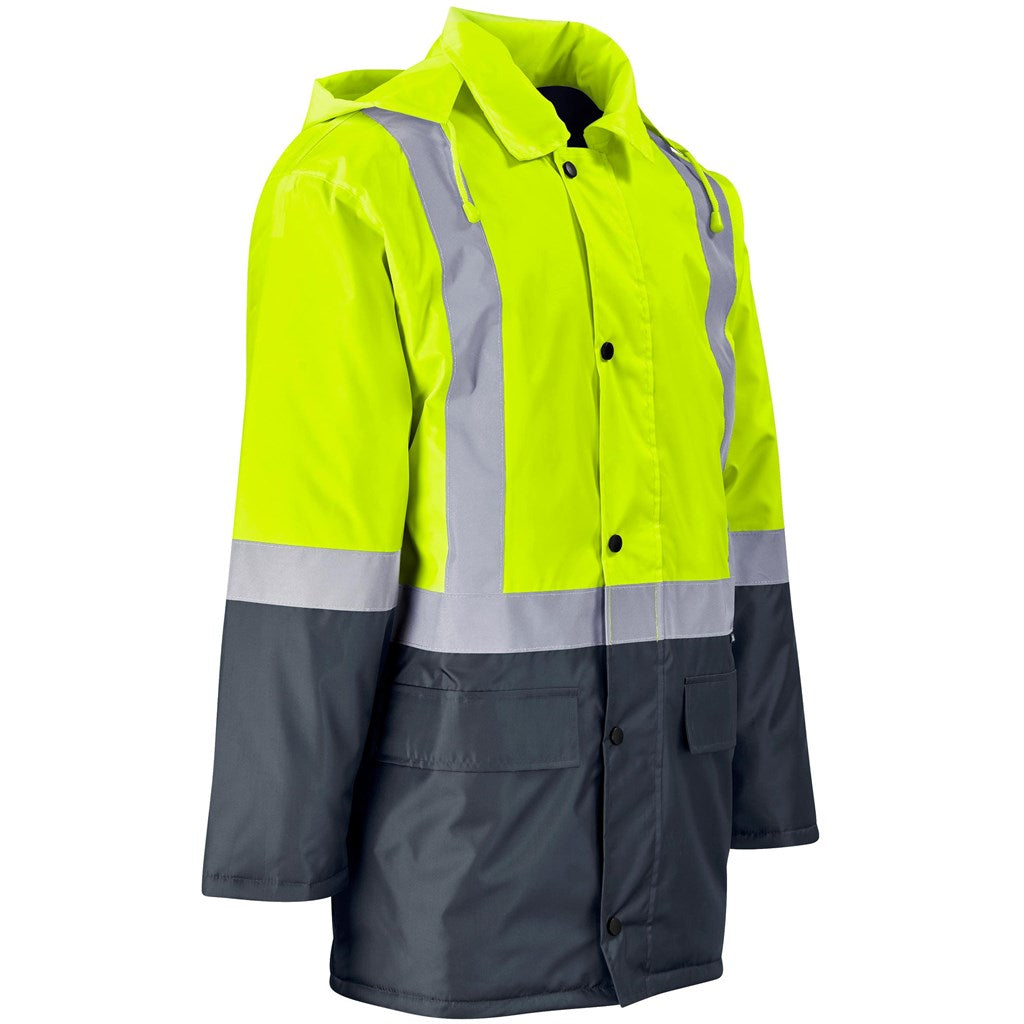 Hazard Padded Two-Tone Hi-Viz Reflective Jacket Mirelle Leather and Lifestyle