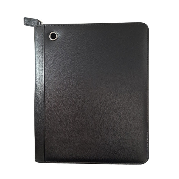 iPad Genuine Leather Zip Around Folder - Black ZA Folder Mirelle Leather and Lifestyle