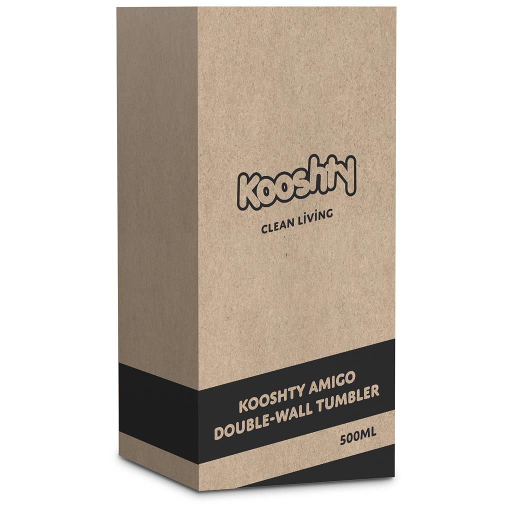 Kooshty Amigo Stainless Steel & Plastic Double-Wall Tumbler - 500ml Mirelle Leather and Lifestyle