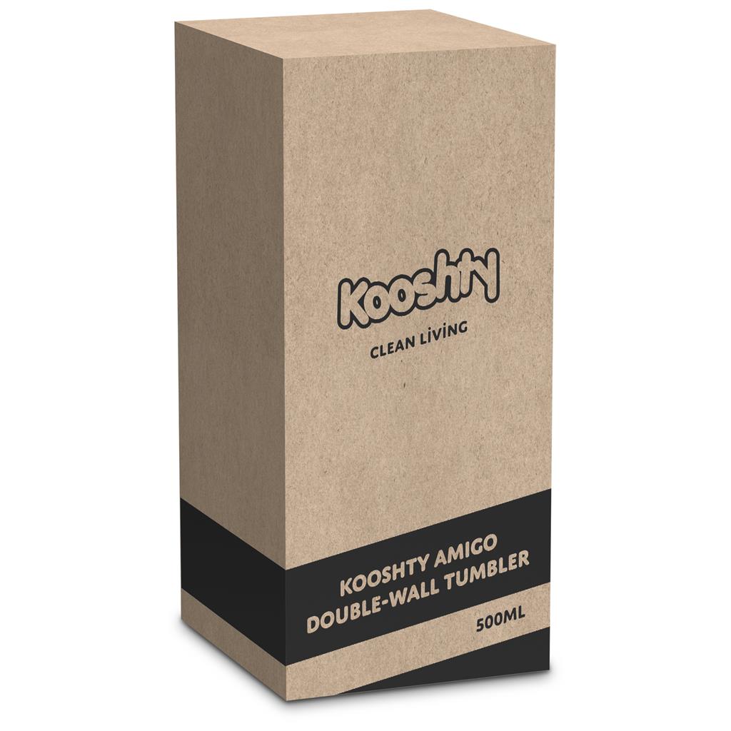 Kooshty Amigo Stainless Steel & Plastic Double-Wall Tumbler - 500ml Mirelle Leather and Lifestyle
