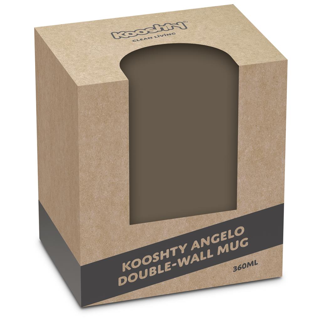 Kooshty Angelo Stainless Steel & Plastic Double-Wall Mug – 360ml ZA Travel Mugs and Tumblers,Drinkware Mirelle Leather and Lifestyle