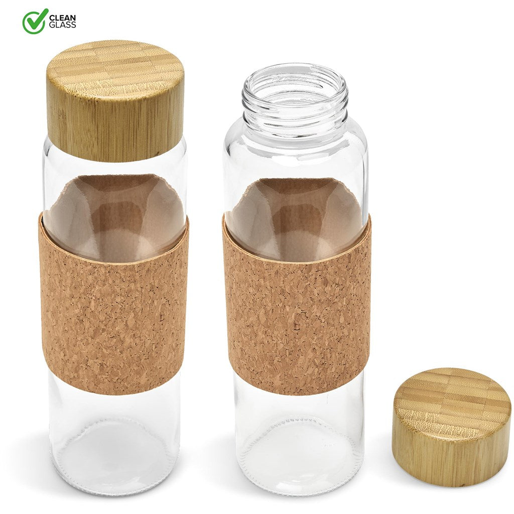 Kooshty Clear Bamboost Glass Water Bottle - 700ml Mirelle Leather and Lifestyle