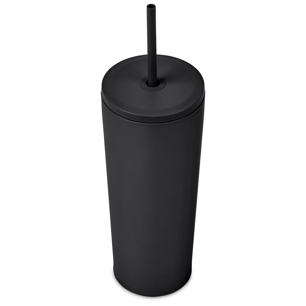 Kooshty Concorde Stainless Steel & Plastic Double-Wall Tumbler & Straw - 720ml Mirelle Leather and Lifestyle