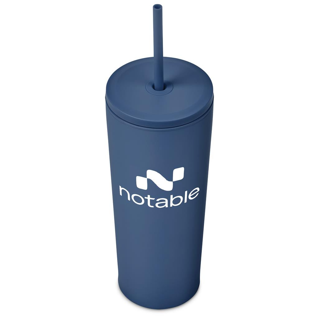 Kooshty Concorde Stainless Steel & Plastic Double-Wall Tumbler & Straw - 720ml Mirelle Leather and Lifestyle