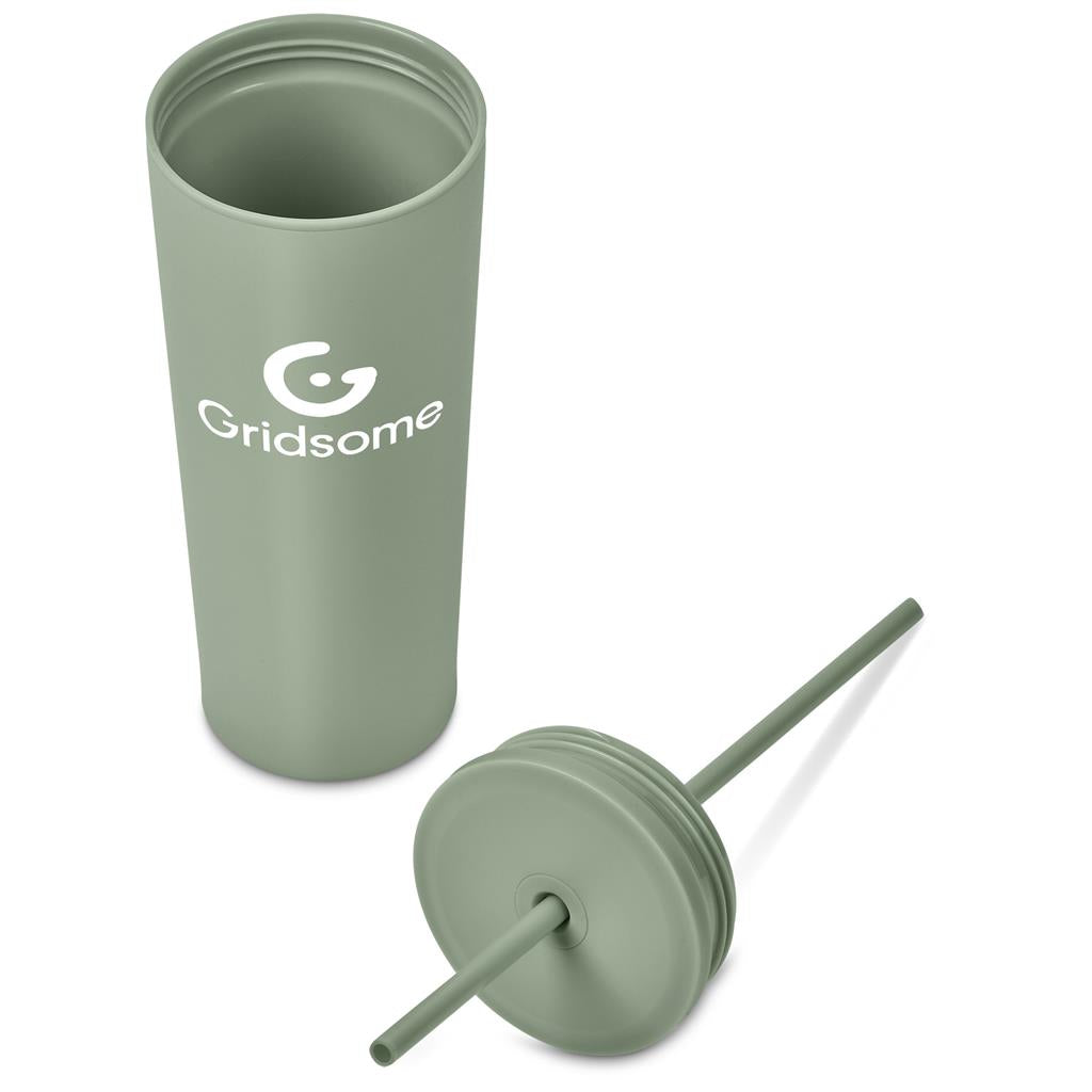 Kooshty Concorde Stainless Steel & Plastic Double-Wall Tumbler & Straw - 720ml Mirelle Leather and Lifestyle