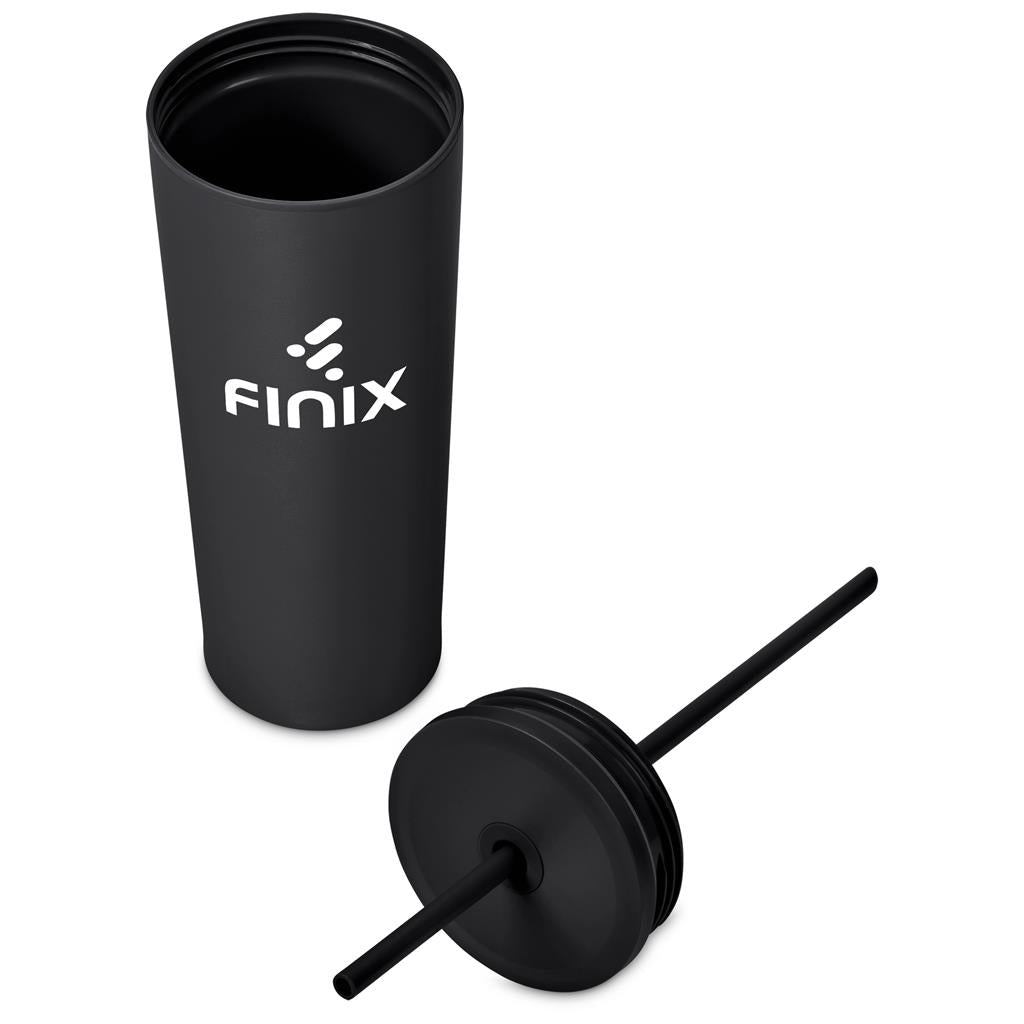Kooshty Concorde Stainless Steel & Plastic Double-Wall Tumbler & Straw - 720ml Mirelle Leather and Lifestyle