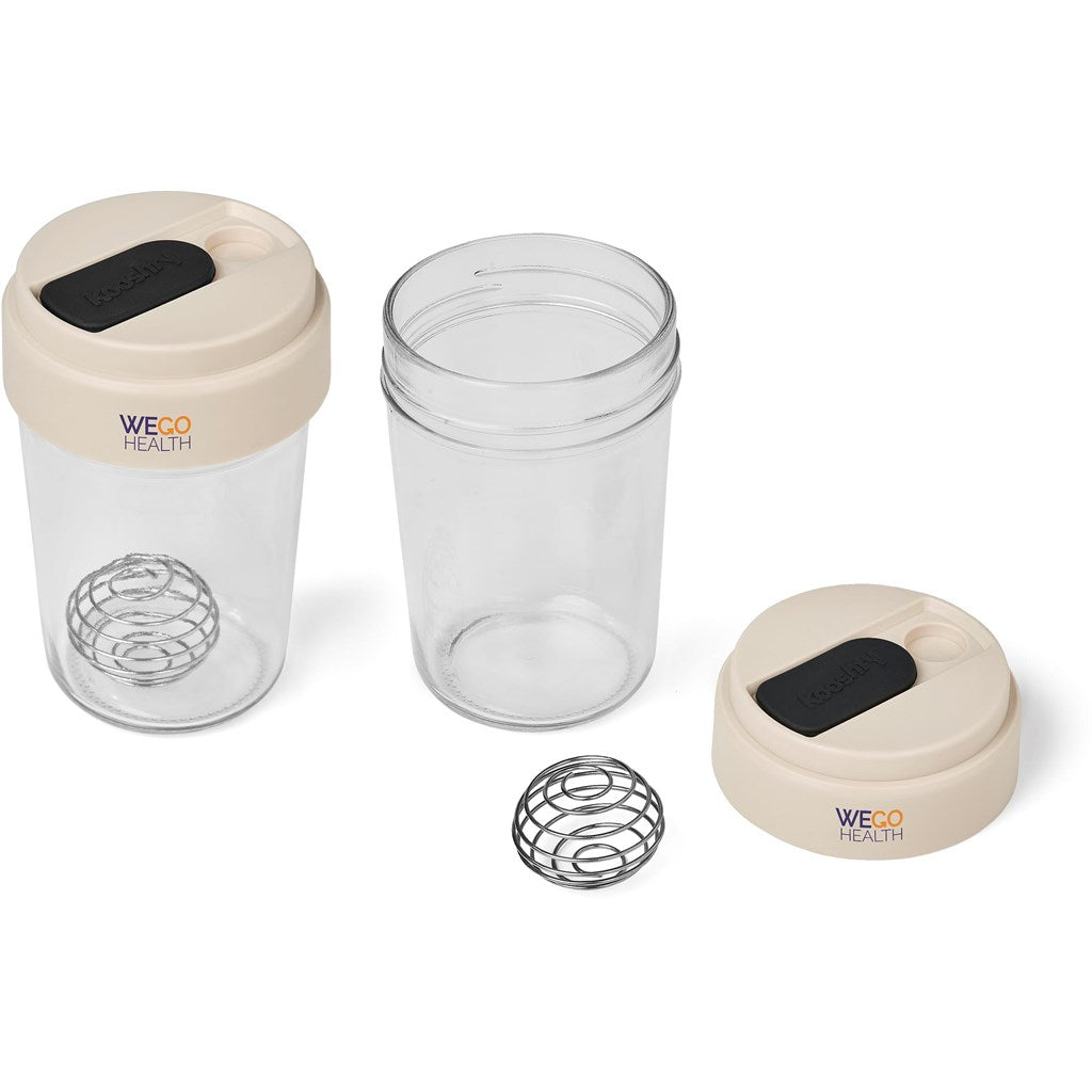 Kooshty Hero Glass Protein Shaker - 700ml - Cream - MIRELLE Leather and Lifestyle
