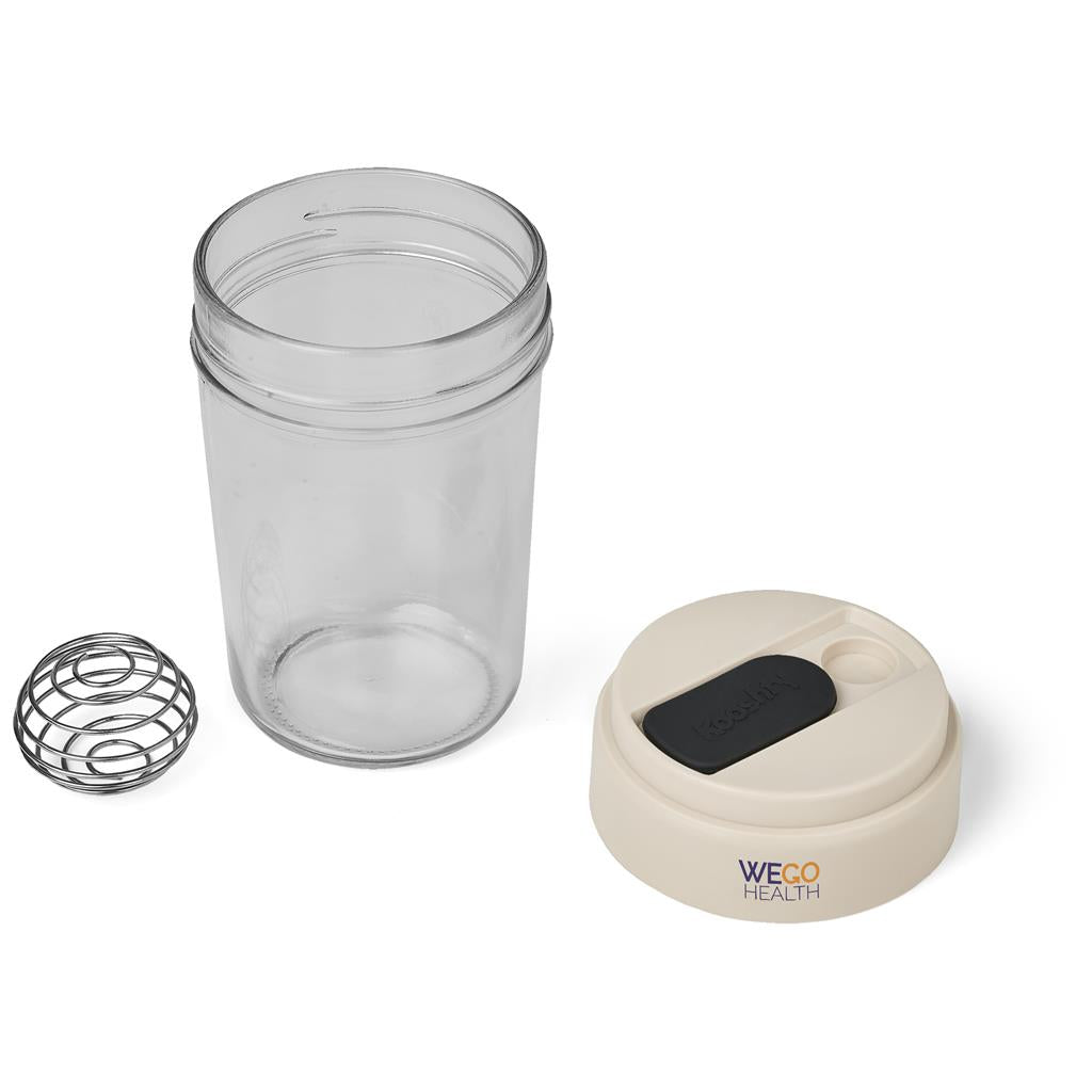 Kooshty Hero Glass Protein Shaker - 700ml - Cream - MIRELLE Leather and Lifestyle