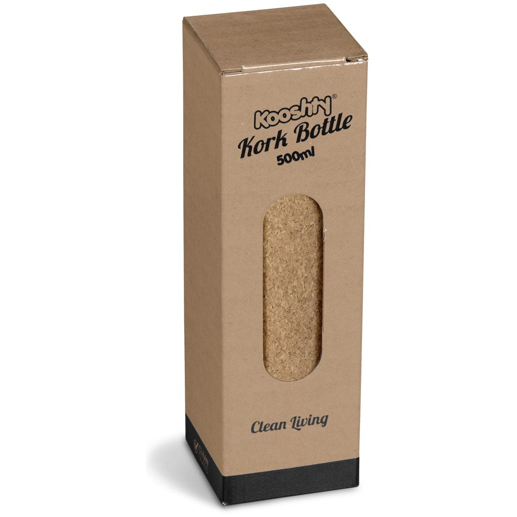 Kooshty Kork Glass Water Bottle - 500ml ZA Bottles,Drinkware Ideas Mirelle Leather and Lifestyle