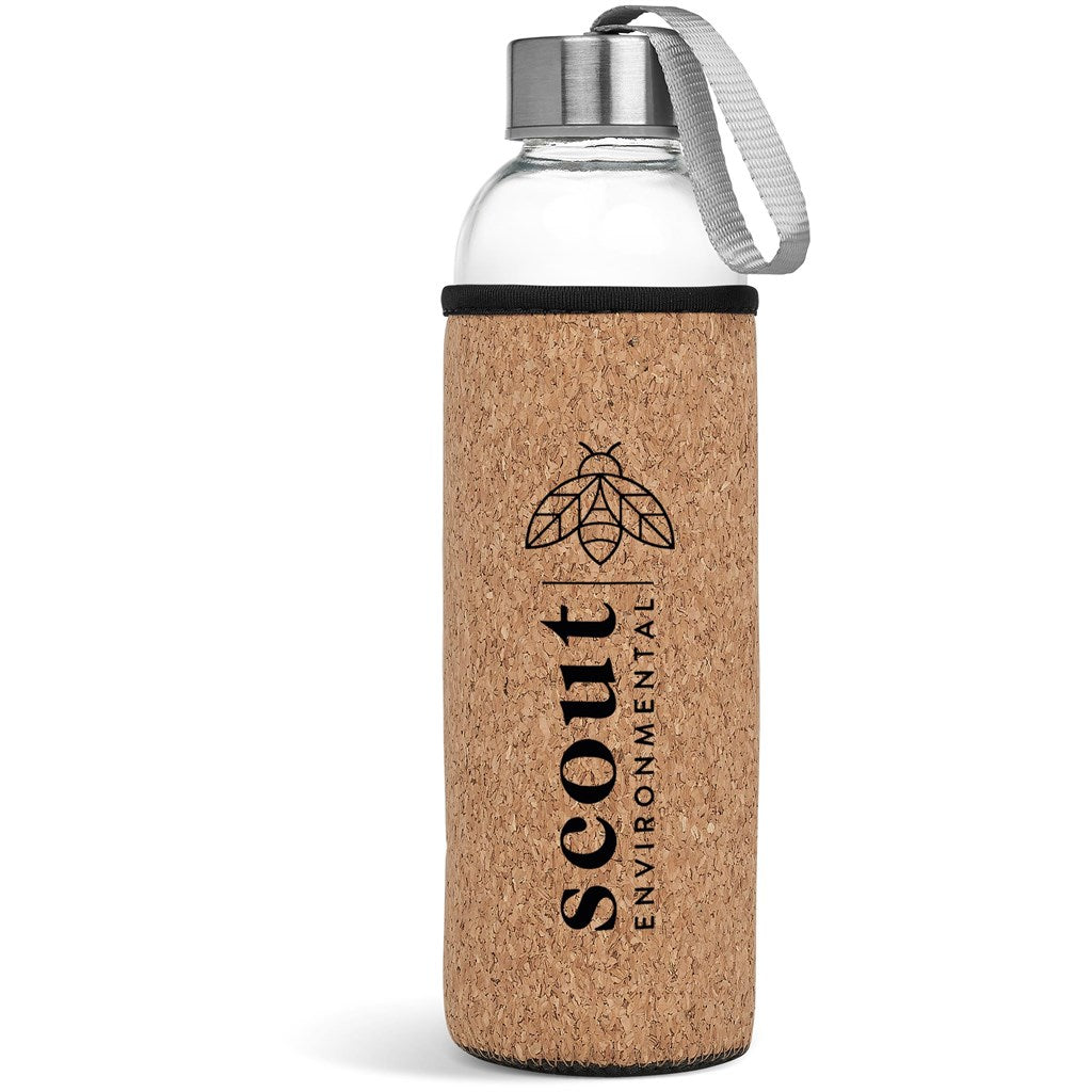 Kooshty Kork Glass Water Bottle - 500ml ZA Bottles,Drinkware Ideas Mirelle Leather and Lifestyle