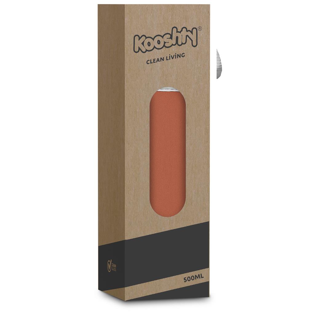 Kooshty Neo Glass Water Bottle - 500ml Mirelle Leather and Lifestyle