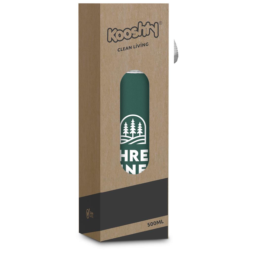 Kooshty Neo Glass Water Bottle - 500ml Mirelle Leather and Lifestyle