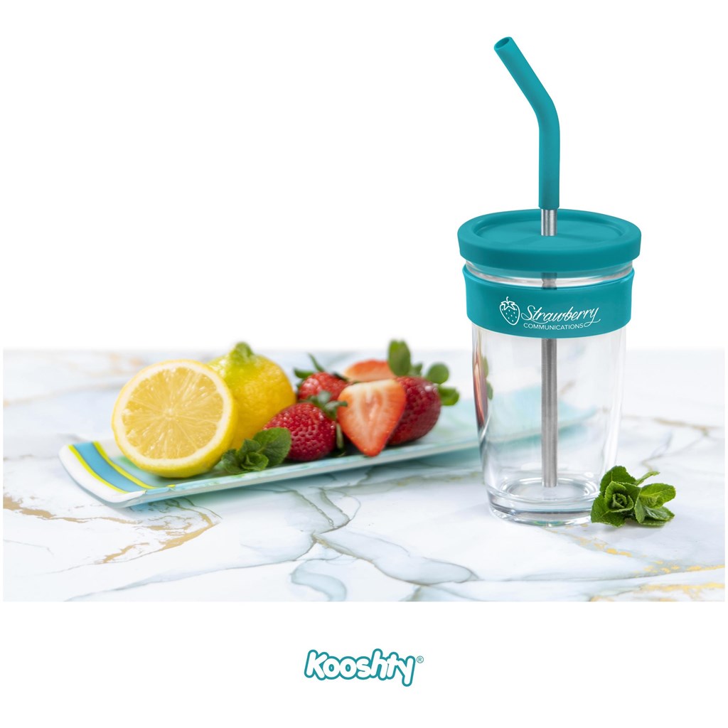 Kooshty Slurp Glass Kup & Straw - 480ML - MIRELLE Leather and Lifestyle
