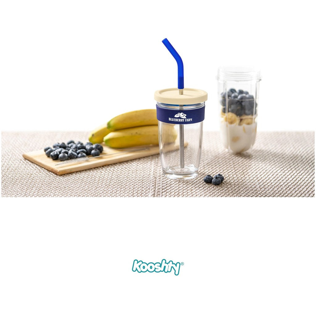 Kooshty Slurp Glass Kup & Straw - 480ML - MIRELLE Leather and Lifestyle