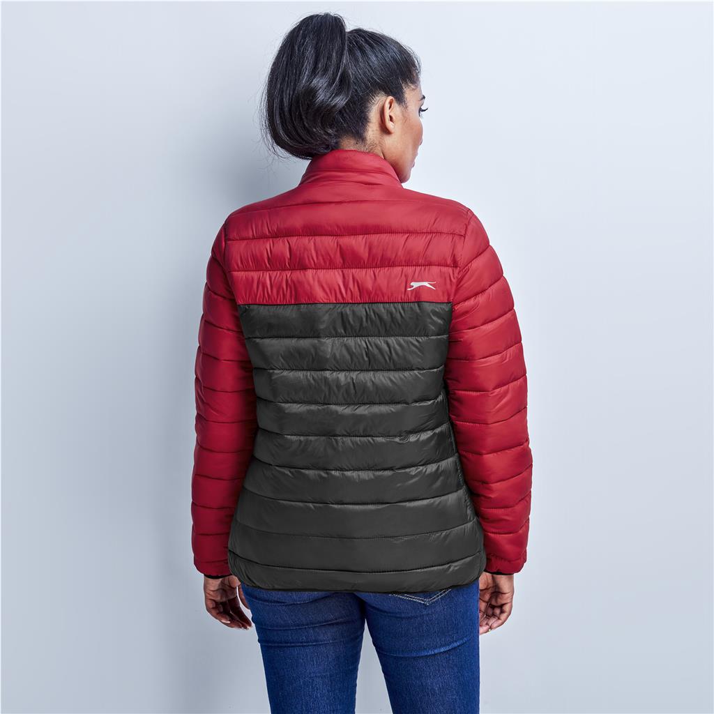 Ladies Kyoto Two-Tone Jacket - Black Red Mirelle Leather and Lifestyle
