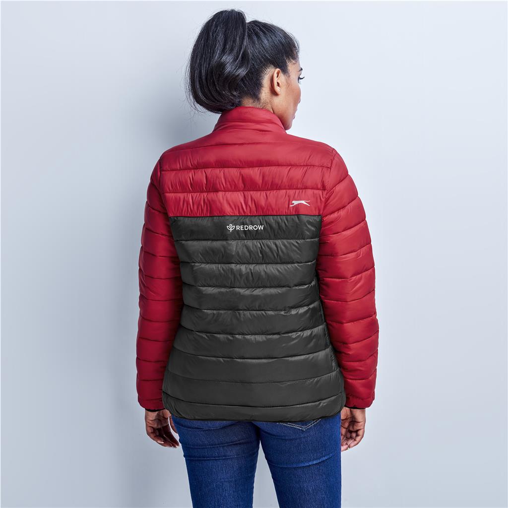 Ladies Kyoto Two-Tone Jacket - Black Red Mirelle Leather and Lifestyle