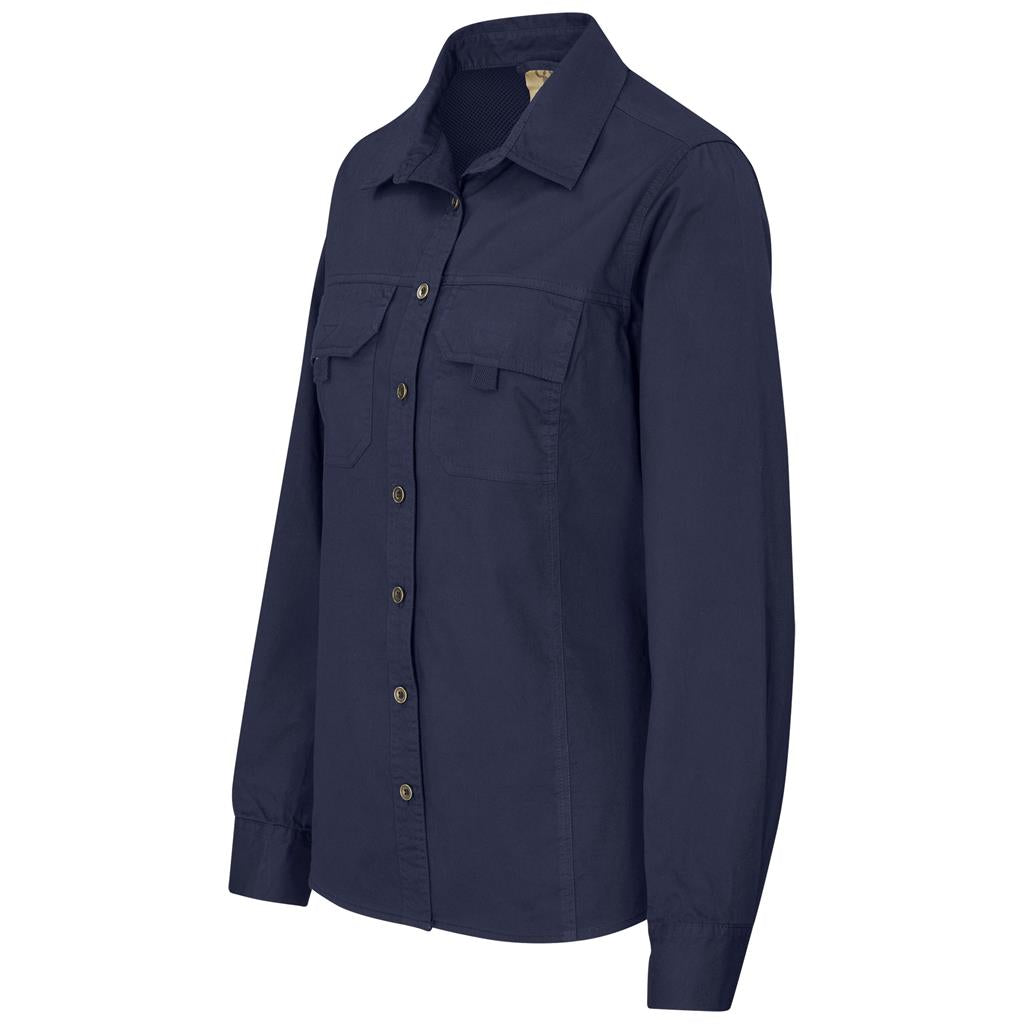 Ladies Long Sleeve Mawenzi Twill Shirt - South Africa - Mirelle Leather and Lifestyle
