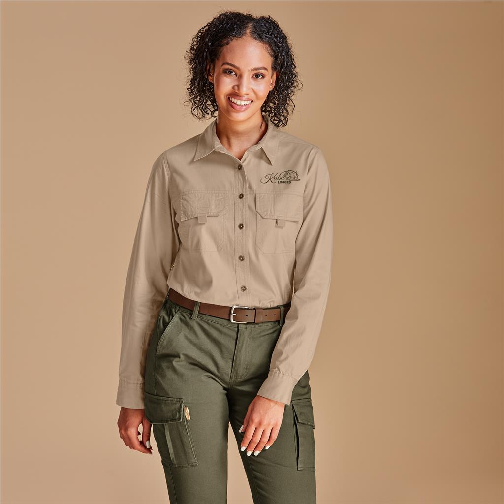 Ladies Long Sleeve Mawenzi Twill Shirt - South Africa - Mirelle Leather and Lifestyle