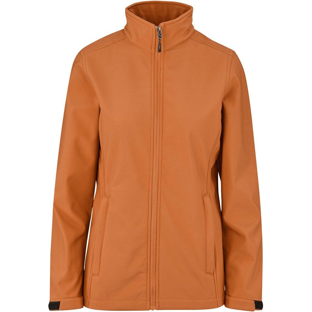Ladies Maxson Softshell Jacket - Orange Mirelle Leather and Lifestyle