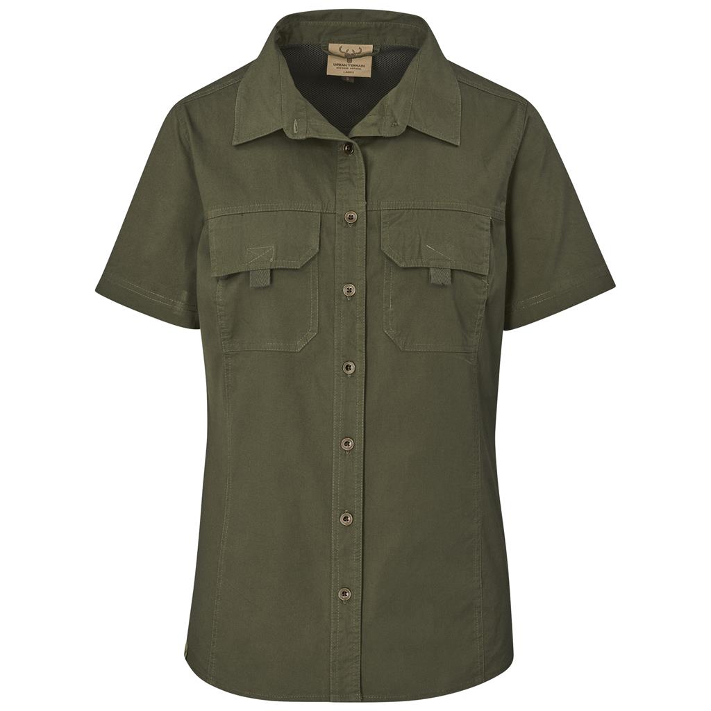Ladies Short Sleeve Mawenzi Twill Shirt - South Africa - Mirelle Leather and Lifestyle