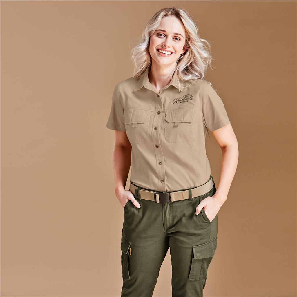 Ladies Short Sleeve Mawenzi Twill Shirt - South Africa - Mirelle Leather and Lifestyle