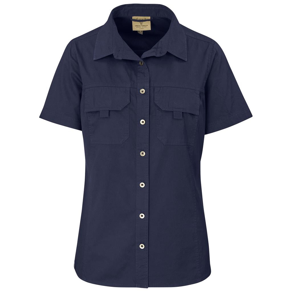 Ladies Short Sleeve Mawenzi Twill Shirt - South Africa - Mirelle Leather and Lifestyle