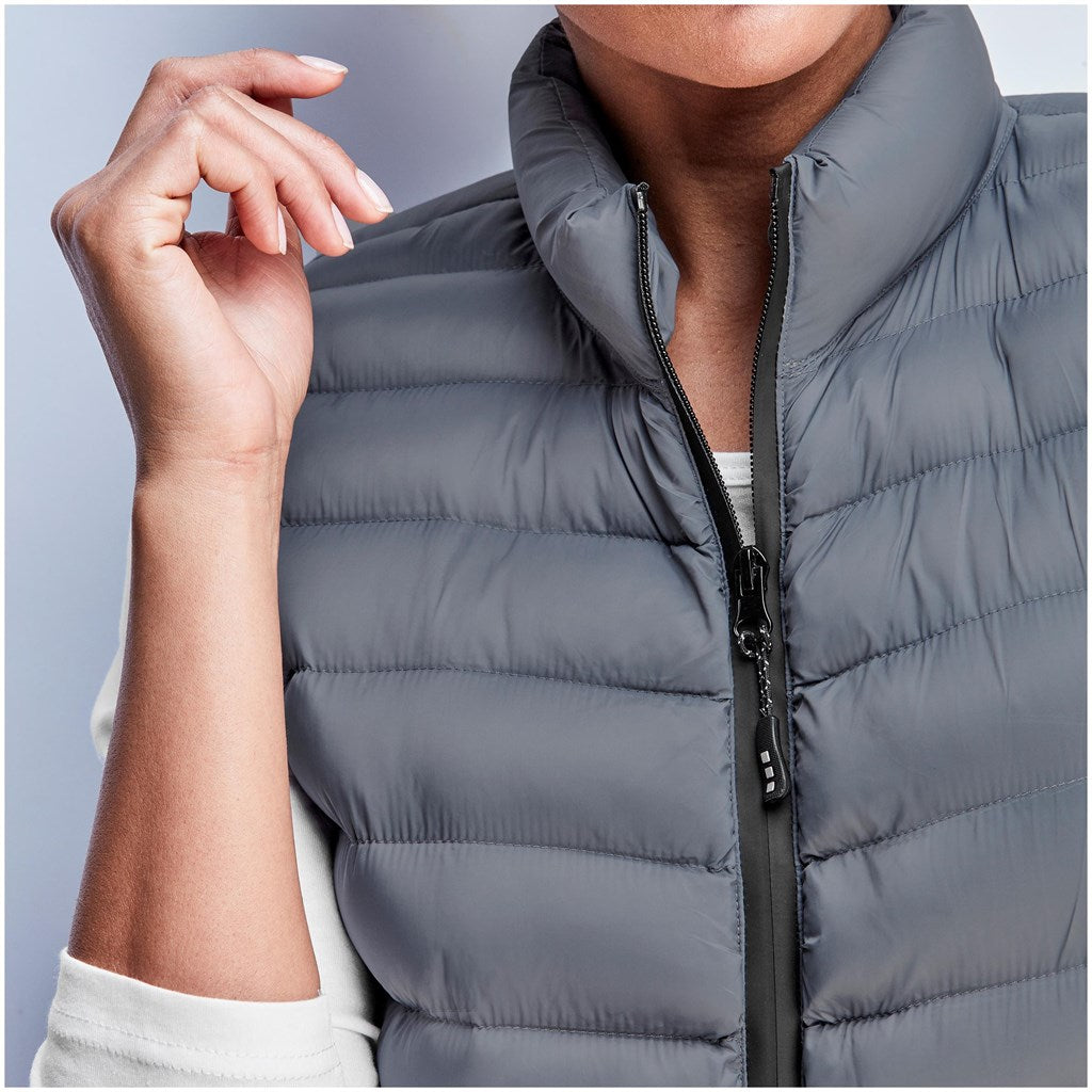 Ladies Utah Bodywarmer - Dark Grey Mirelle Leather and Lifestyle