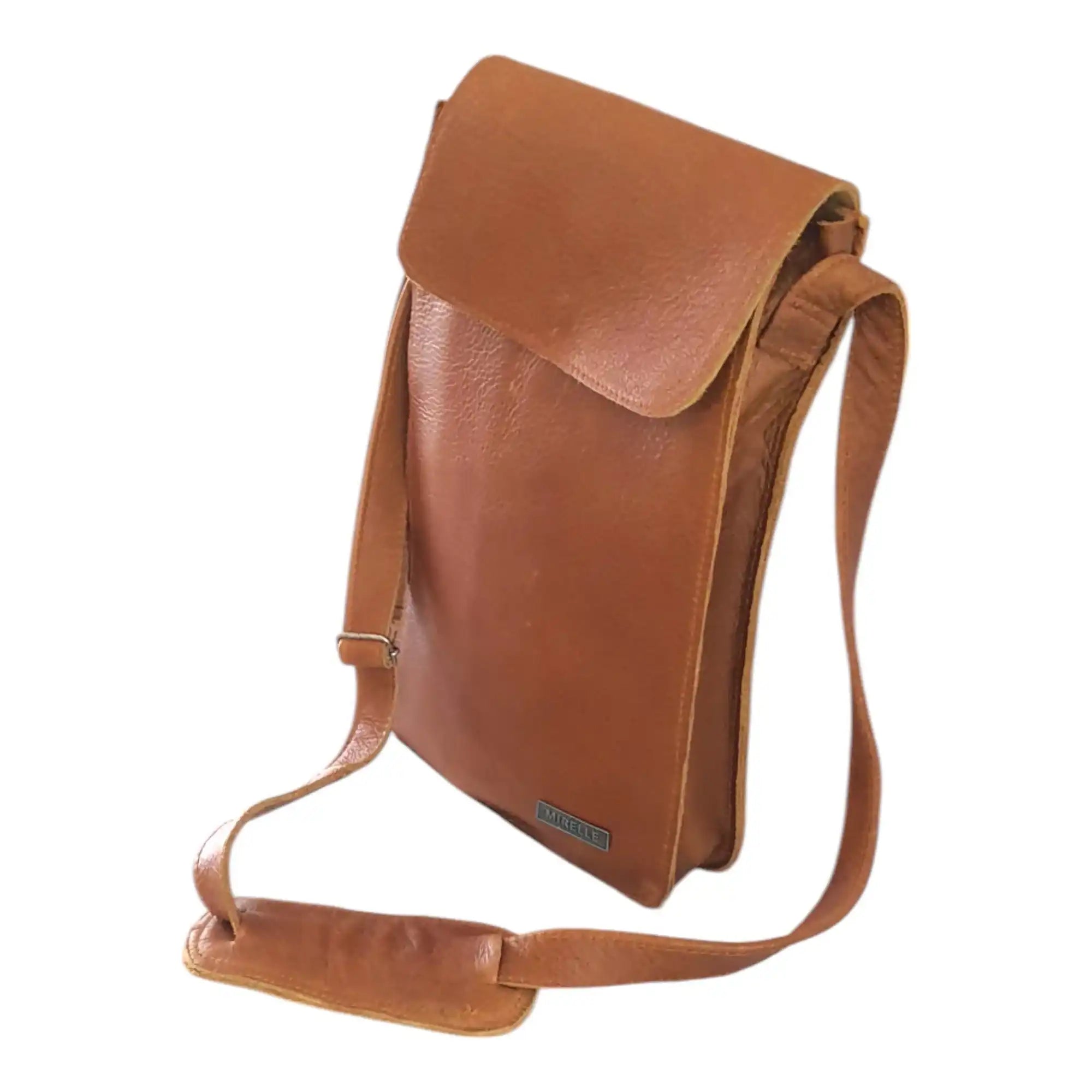 Leather 2 Bottle Sling Carrier Bag | MIRELLE ZA Food & Beverage Carriers Mirelle Leather and Lifestyle