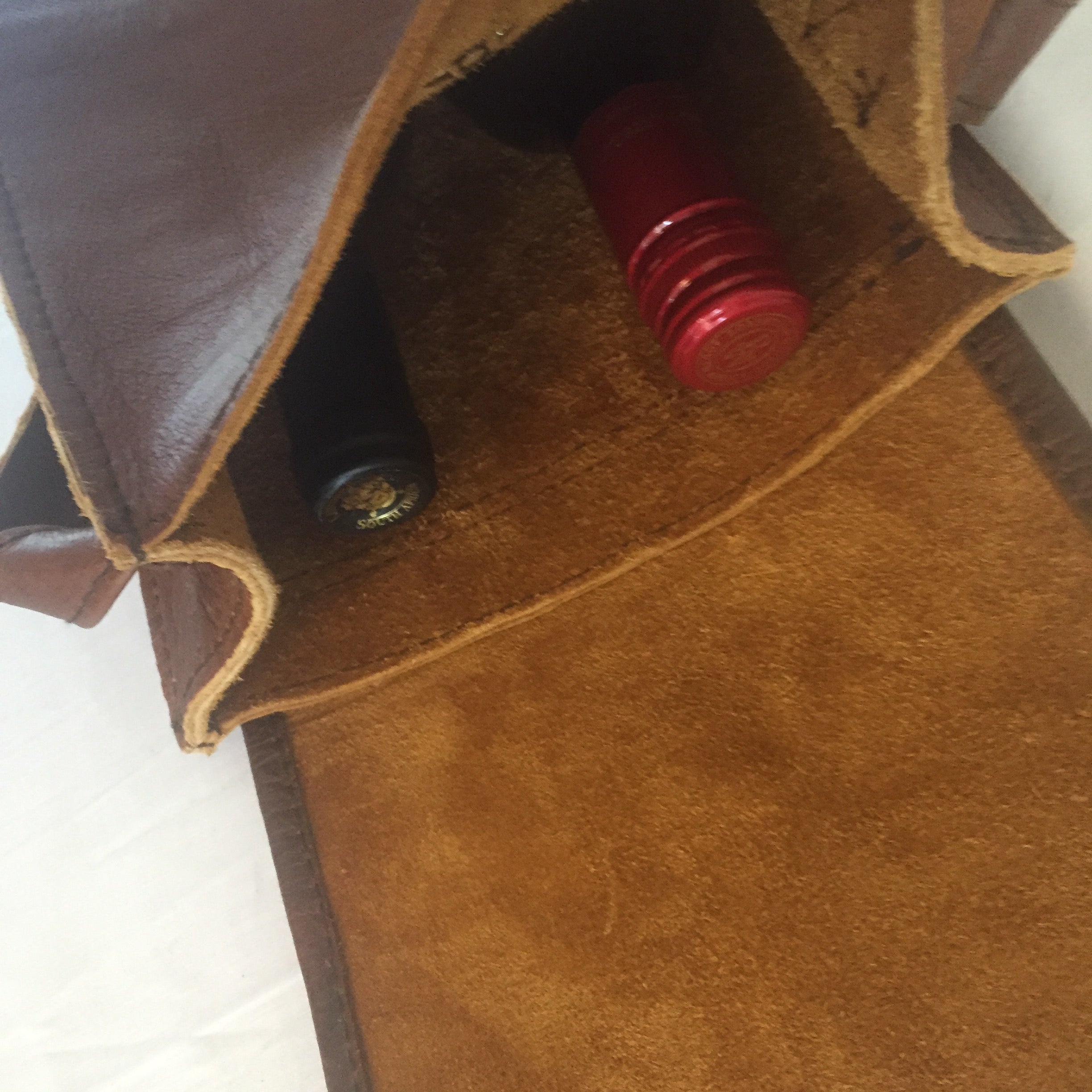 Leather 2 Bottle Sling Carrier Bag | MIRELLE ZA Food & Beverage Carriers Mirelle Leather and Lifestyle
