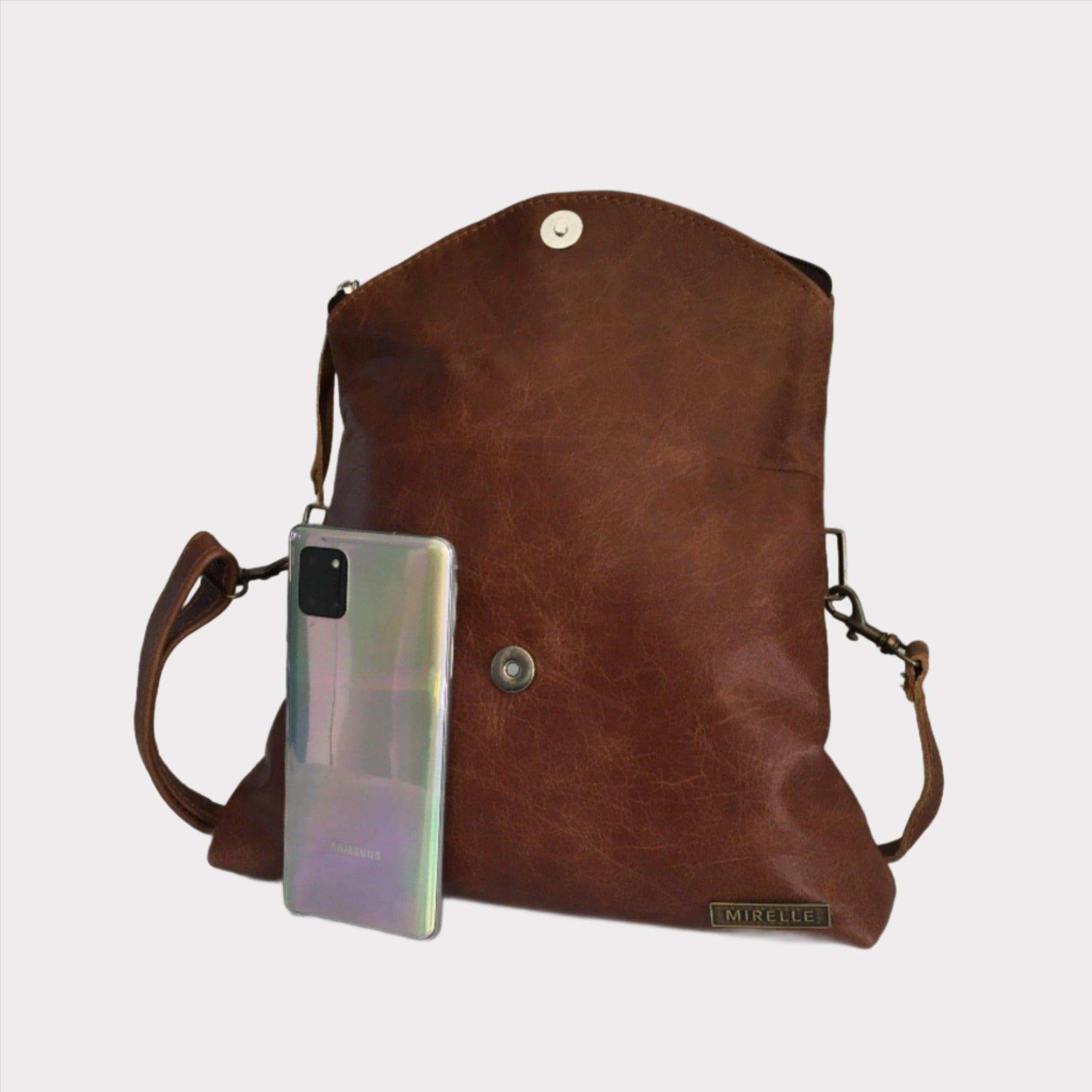 Leather 3-Way Convertible Backpack | Messenger Handbag - MIRELLE ZA Backpack Mirelle Leather and Lifestyle