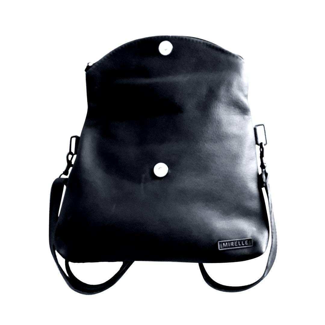 Leather 3-Way Convertible Backpack | Messenger Handbag - MIRELLE ZA Backpack Mirelle Leather and Lifestyle