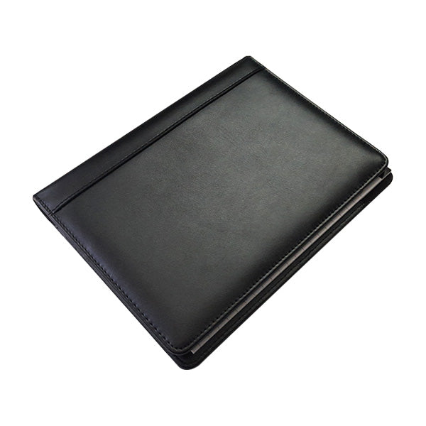 Leather A5 Folder with Notepad - Pen Loop - Pockets - Black | MIRELLE ZA Folder Mirelle Leather and Lifestyle