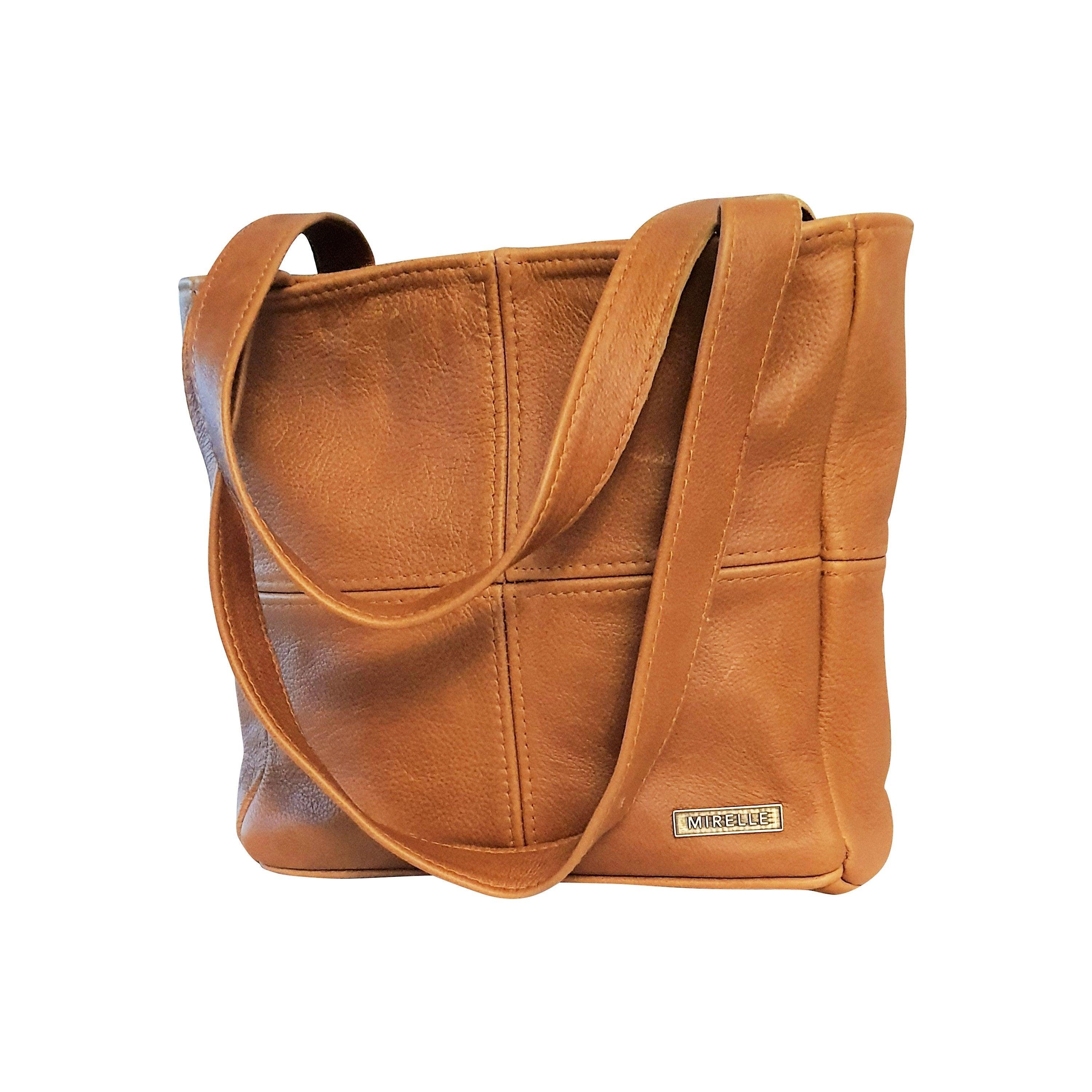 Leather Classic Shopper Handbag - Small | MIRELLE ZA Handbag Mirelle Leather and Lifestyle
