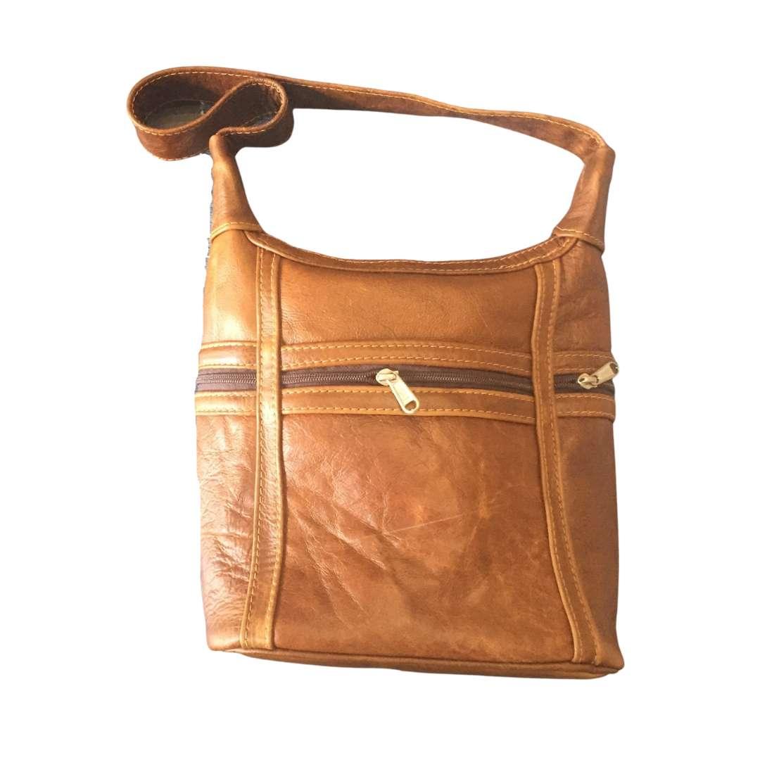 Leather Shoulder Handbag - Two Compartments | MIRELLE ZA Shoulder Handbag Mirelle Leather and Lifestyle