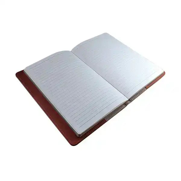 Leather Slip on Notebook Cover with Refillable A5 Notebook - Gold Trim Pages | MIRELLE - South Africa - Mirelle Leather and Lifestyle