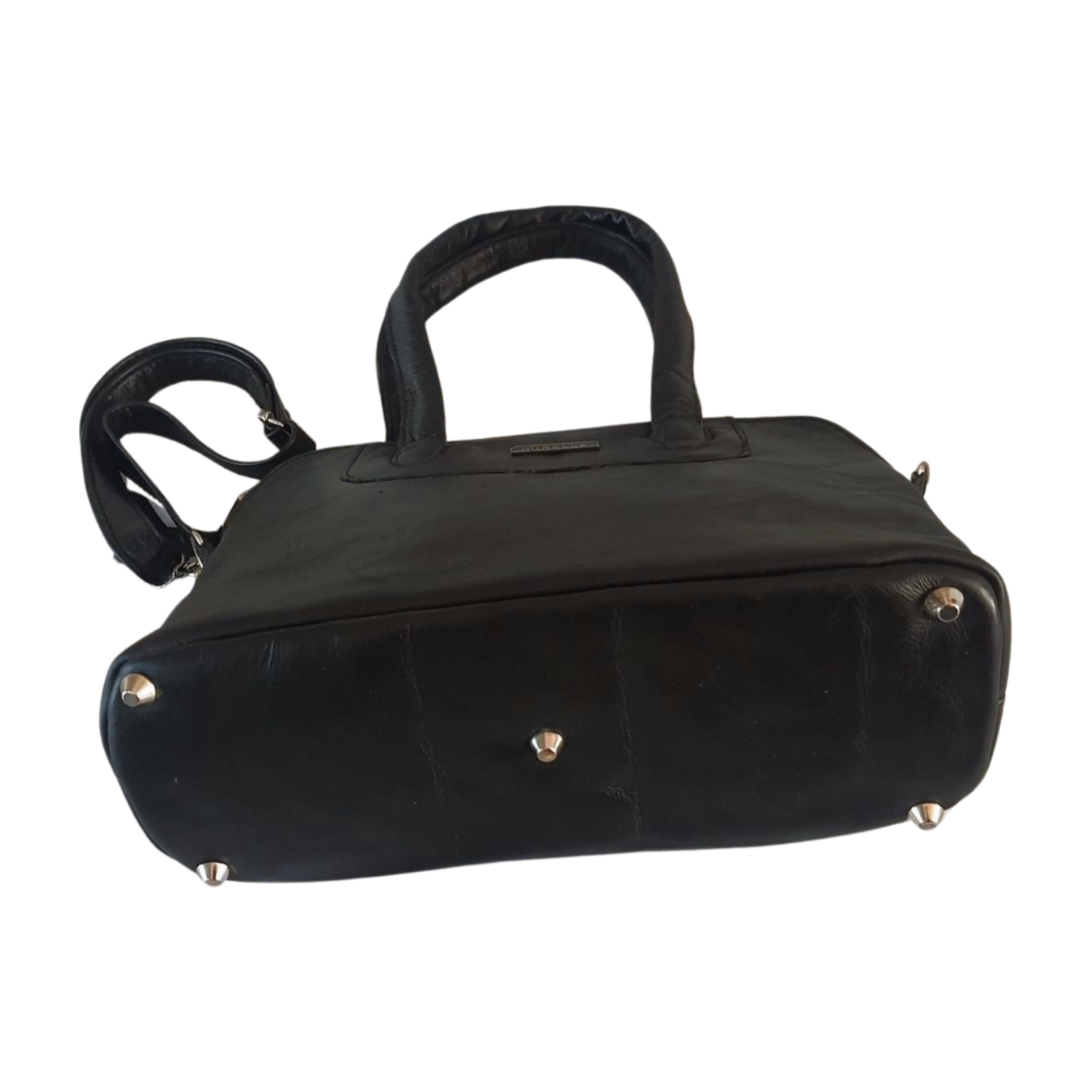 Leather Tote Handbag With Protective Feet - Framed Shape | MIRELLE ZA Tote Handbag Mirelle Leather and Lifestyle
