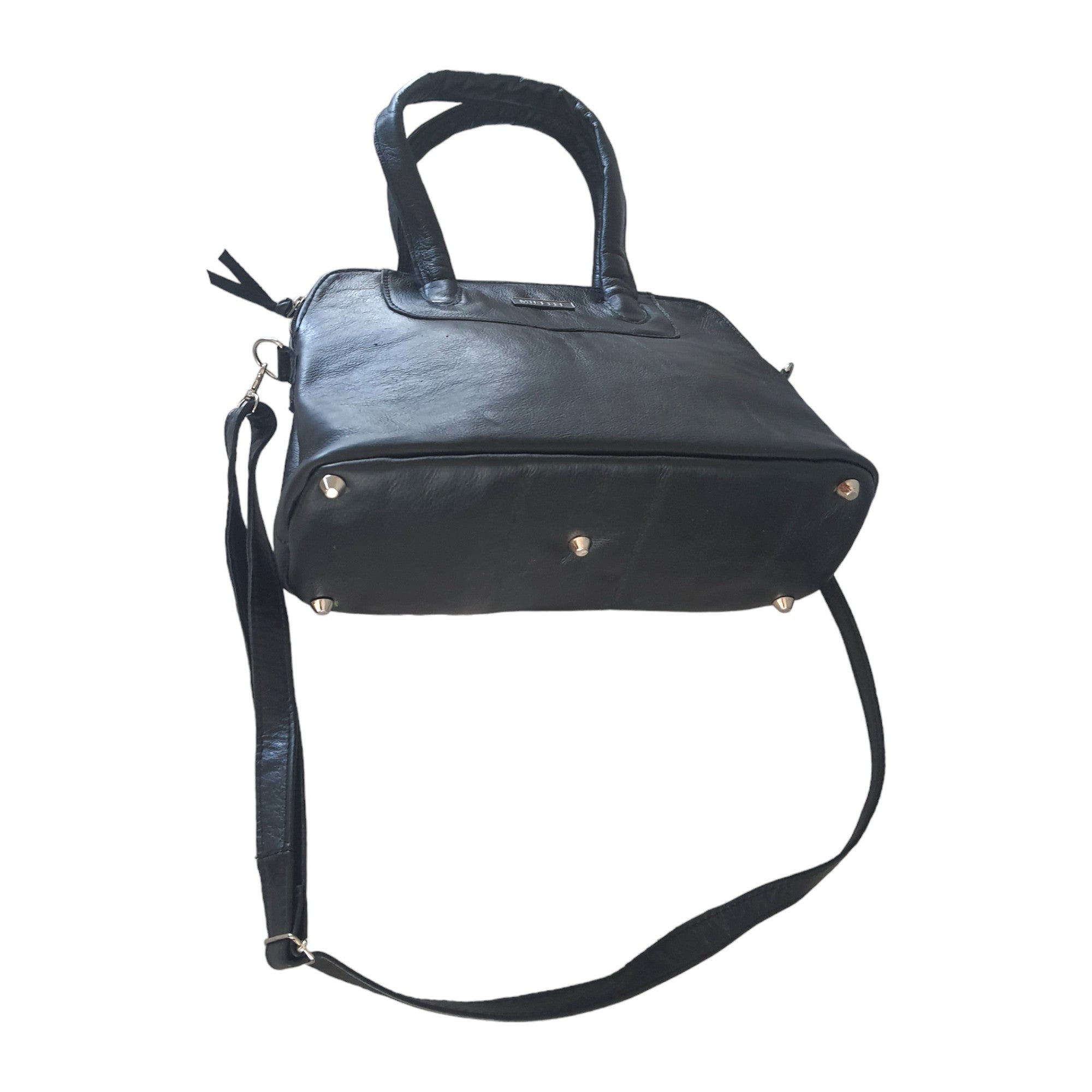 Leather Tote Handbag With Protective Feet - Framed Shape | MIRELLE ZA Tote Handbag Mirelle Leather and Lifestyle