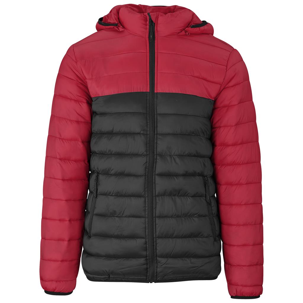 Mens Kyoto Two-Tone Jacket - Black Red Mirelle Leather and Lifestyle