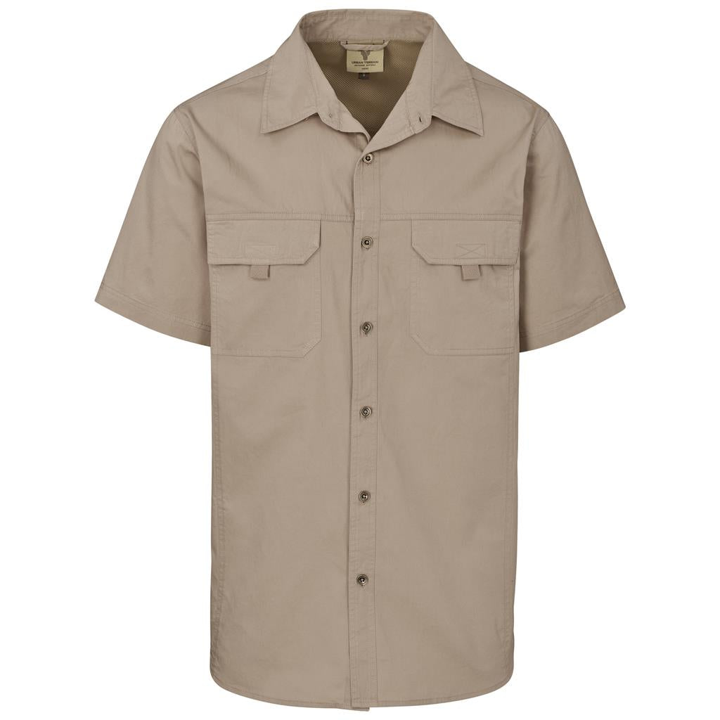 Mens Short Sleeve Mawenzi Twill Shirt - South Africa - Mirelle Leather and Lifestyle