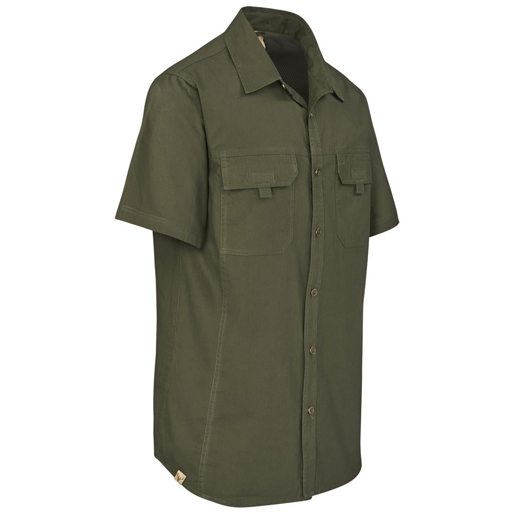 Mens Short Sleeve Mawenzi Twill Shirt - South Africa - Mirelle Leather and Lifestyle