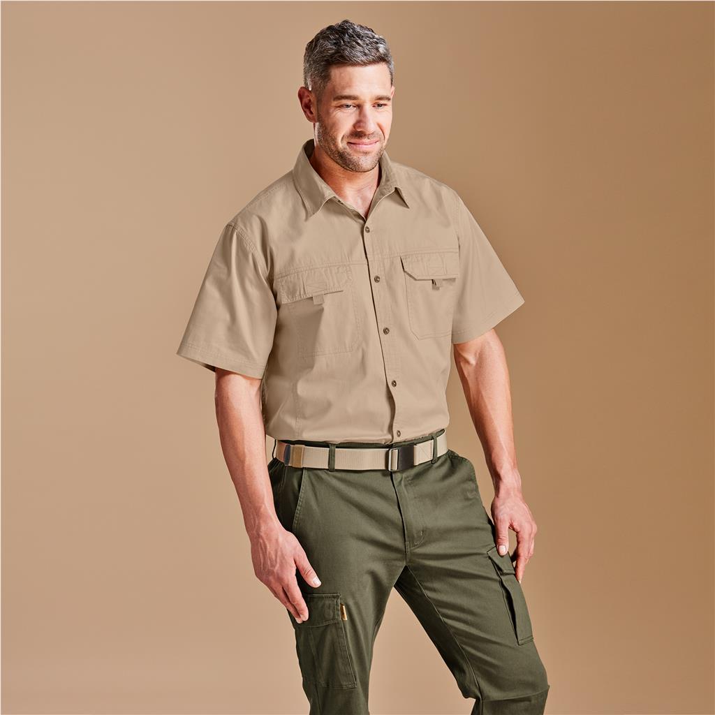 Mens Short Sleeve Mawenzi Twill Shirt - South Africa - Mirelle Leather and Lifestyle