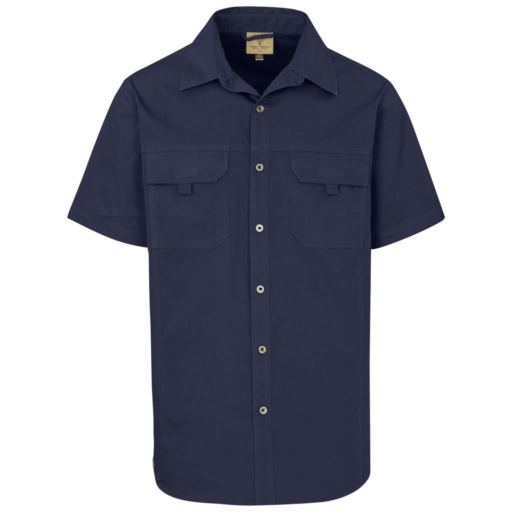 Mens Short Sleeve Mawenzi Twill Shirt - South Africa - Mirelle Leather and Lifestyle
