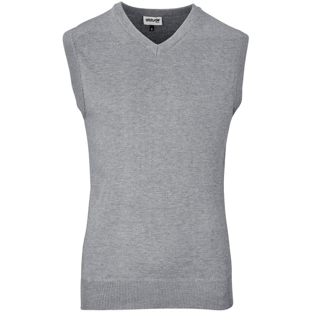 Mens Sleeveless Peru V-Neck Jersey - Grey Mirelle Leather and Lifestyle