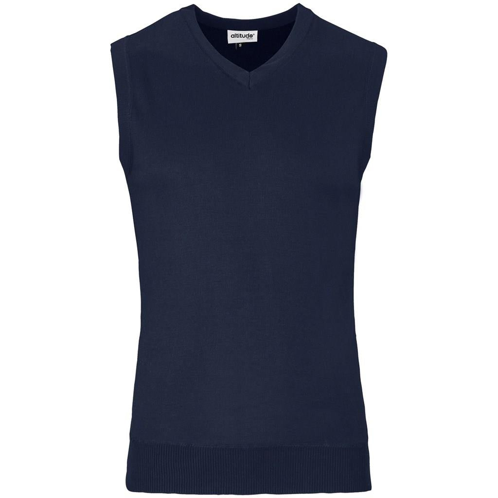 Mens Sleeveless Peru V-Neck Jersey - Navy Mirelle Leather and Lifestyle
