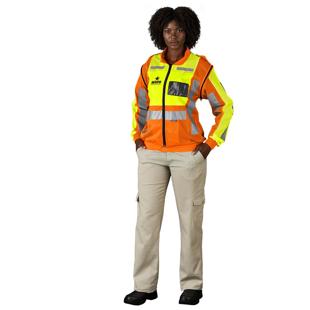 Metro Two-Tone Hi-Viz Reflective Zip-Off Jacket Mirelle Leather and Lifestyle