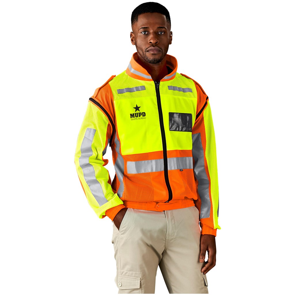 Metro Two-Tone Hi-Viz Reflective Zip-Off Jacket Mirelle Leather and Lifestyle
