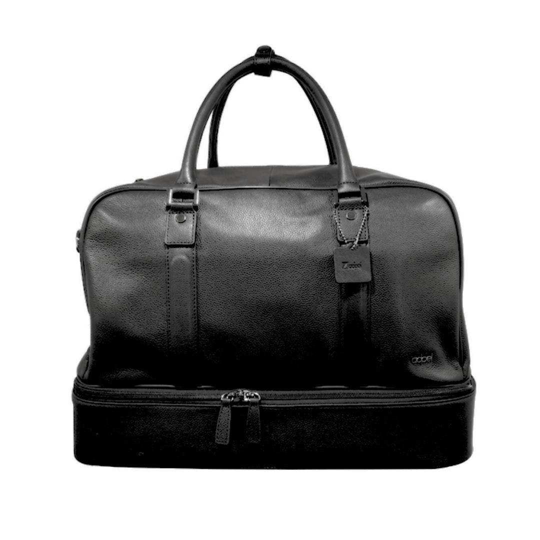 Mirelle Genuine Leather - President Double Decker Golf Bag - Shoe Compartment - Black - MIRELLE Leather and Lifestyle