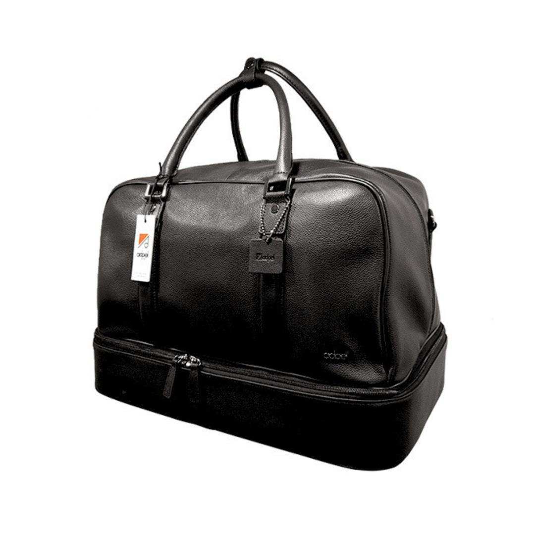 Mirelle Genuine Leather - President Double Decker Golf Bag - Shoe Compartment - Black - MIRELLE Leather and Lifestyle
