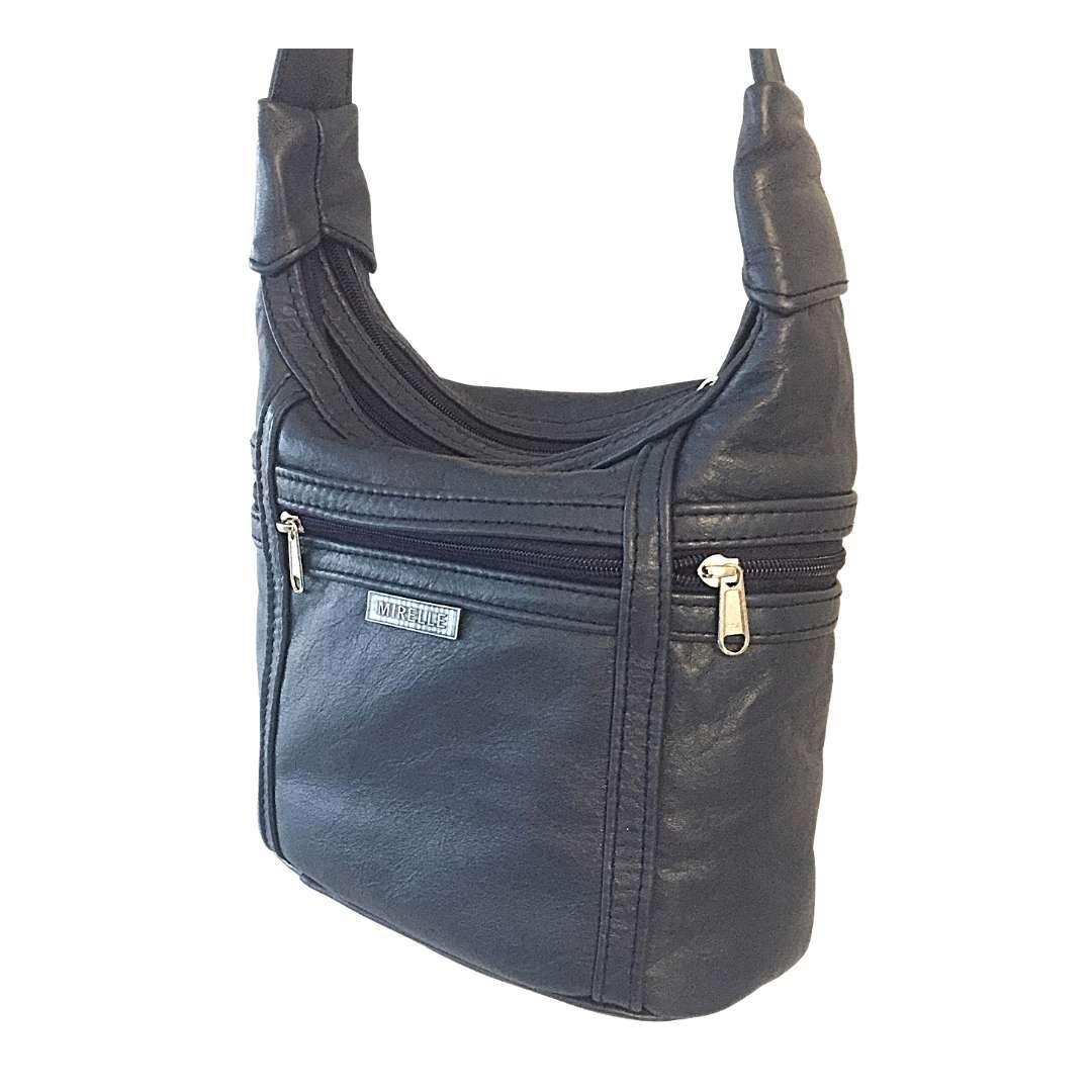 Mirelle Genuine Leather Two Compartment Shoulder Handbag - MIRELLE Leather and Lifestyle