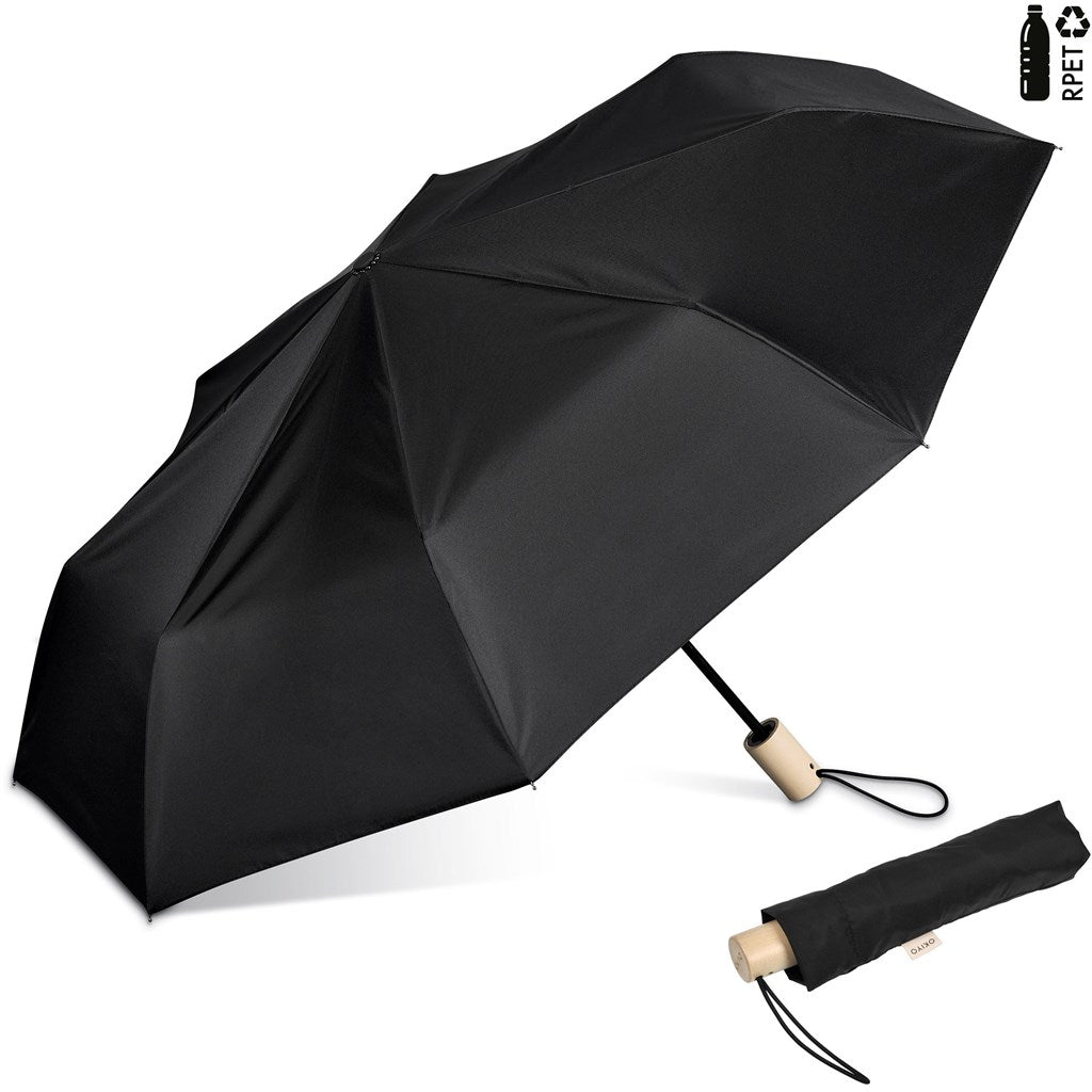 Okiyo Ameno Recycled PET Auto-Open Compact Umbrella Mirelle Leather and Lifestyle